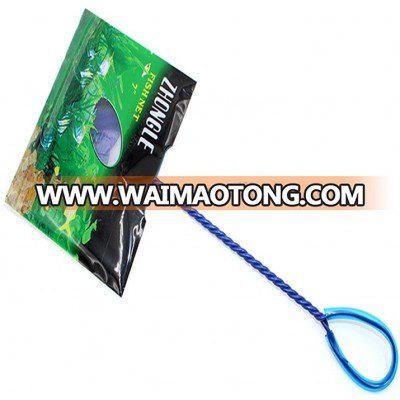 Aquarium fish net with three line iron wire handle for aeration