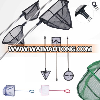 Wholesale dacron aquarium fish net telescopic or iron wire handle