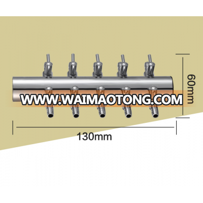 Metal Ten Way Air Valve With Switch For 19mm Tube Air Valve Air Distributor