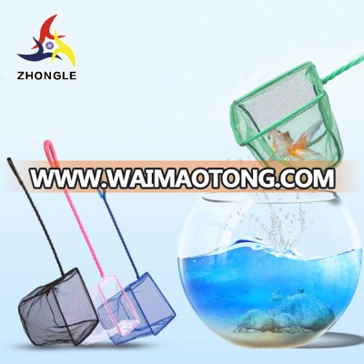 Green folding fishing landing net for fish tank